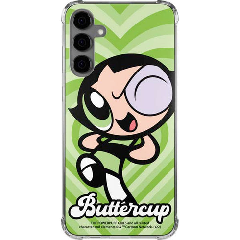 Cartoon Network Powerpuff Girls Buttercup Green Hearts Galaxy S24 Plus Clear Case