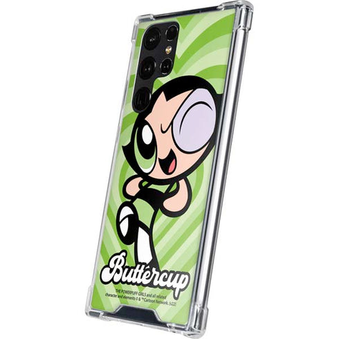 Cartoon Network Powerpuff Girls Buttercup Green Hearts Galaxy S24 Ultra Clear Case