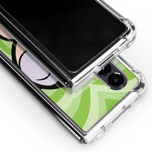 Cartoon Network Powerpuff Girls Buttercup Green Hearts Galaxy Z Fold4 5G Clear Case