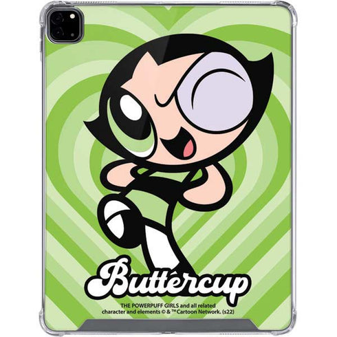 Cartoon Network Powerpuff Girls Buttercup Green Hearts iPad Pro 12.9in (2020) Clear Case