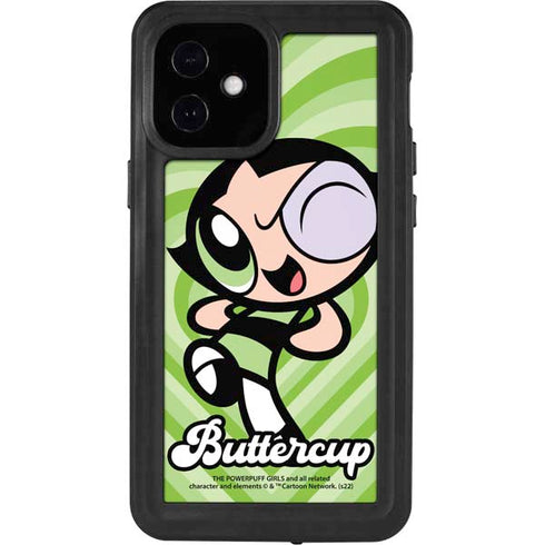 Cartoon Network Powerpuff Girls Buttercup Green Hearts iPhone 12 Mini Waterproof Case