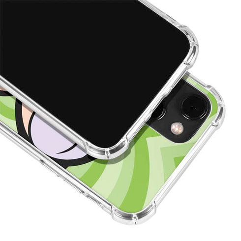 Cartoon Network Powerpuff Girls Buttercup Green Hearts iPhone 13 Mini Clear Case