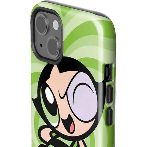 Cartoon Network Powerpuff Girls Buttercup Green Hearts iPhone 15 Plus Impact Case