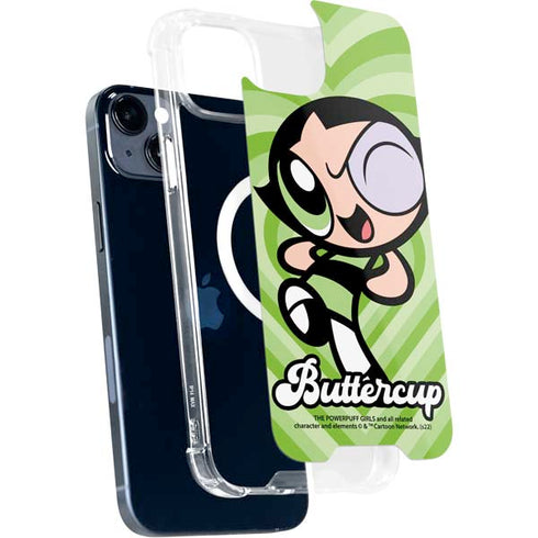 Cartoon Network Powerpuff Girls Buttercup Green Hearts iPhone 15 Plus MagSafe Case