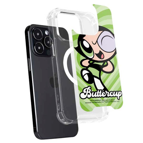 Cartoon Network Powerpuff Girls Buttercup Green Hearts iPhone 14 Pro MagSafe Case