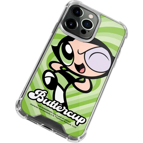 Cartoon Network Powerpuff Girls Buttercup Green Hearts iPhone 15 Pro Max Clear Case