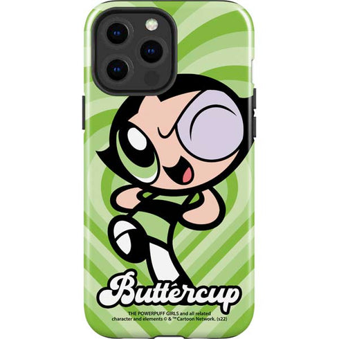 Cartoon Network Powerpuff Girls Buttercup Green Hearts iPhone 15 Pro Max Impact Case