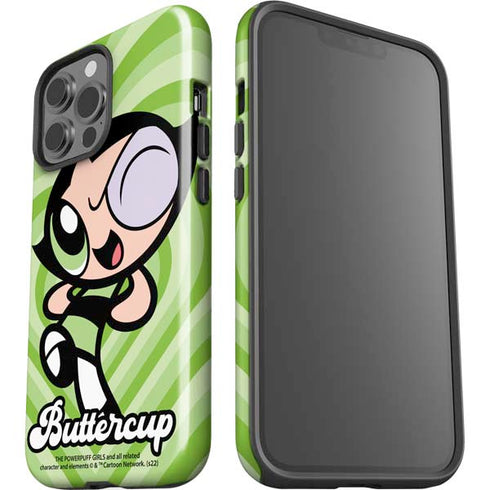 Cartoon Network Powerpuff Girls Buttercup Green Hearts iPhone 15 Pro Max Impact Case