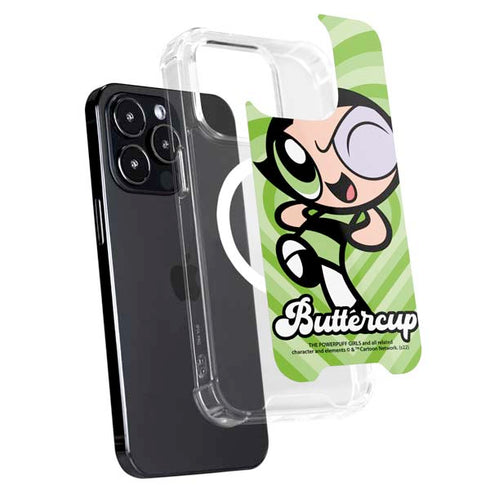 Cartoon Network Powerpuff Girls Buttercup Green Hearts iPhone 15 Pro Max MagSafe Case