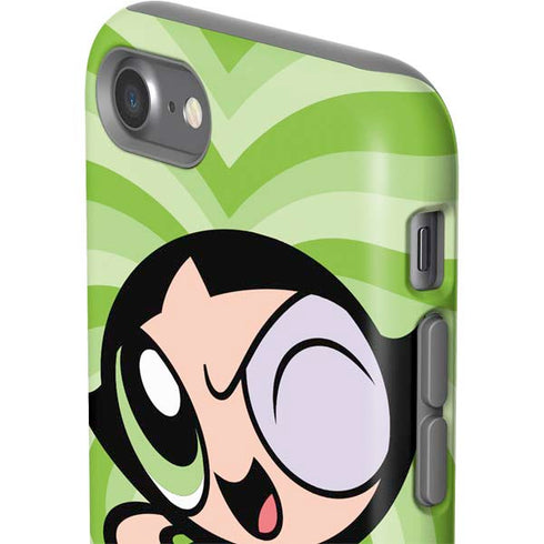 Cartoon Network Powerpuff Girls Buttercup Green Hearts iPhone SE (2nd & 3rd Gen) Pro Case