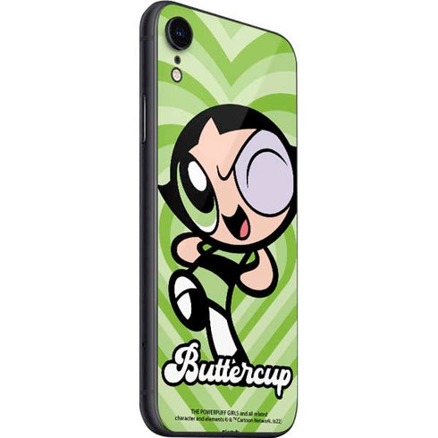 Cartoon Network Powerpuff Girls Buttercup Green Hearts iPhone SE (2nd & 3rd Gen) Skin