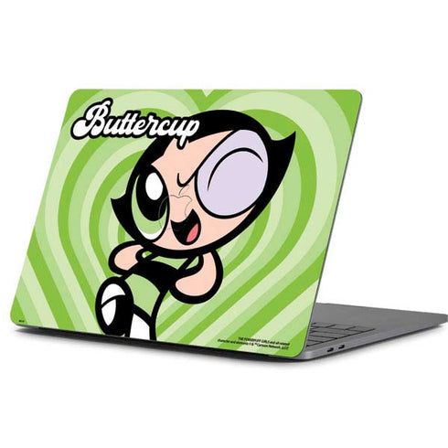 Cartoon Network Powerpuff Girls Buttercup Green Hearts Apple MacBook Pro 13-inch Skin
