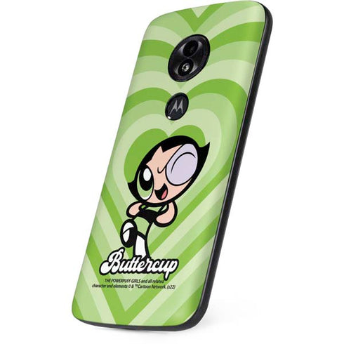 Cartoon Network Powerpuff Girls Buttercup Green Hearts Moto E5 Play Skin