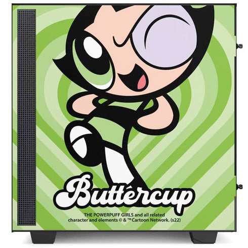 Cartoon Network Powerpuff Girls Buttercup Green Hearts NZXT H510 Compact ATX Mid-Tower Case Skin