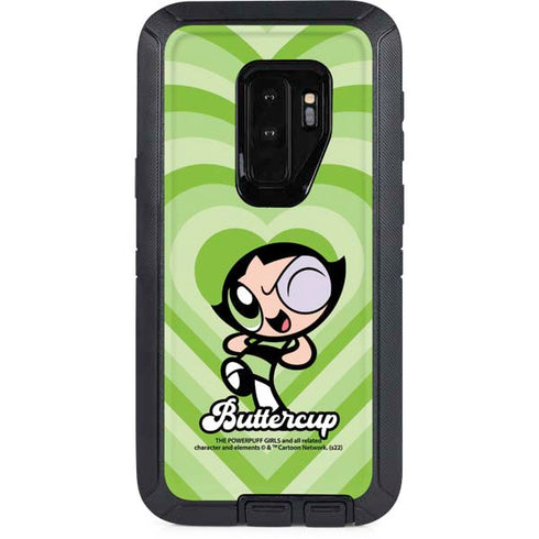 Cartoon Network Powerpuff Girls Buttercup Green Hearts Otterbox Defender Galaxy Skin