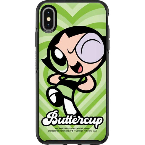 Cartoon Network Powerpuff Girls Buttercup Green Hearts Otterbox Symmetry iPhone Skin