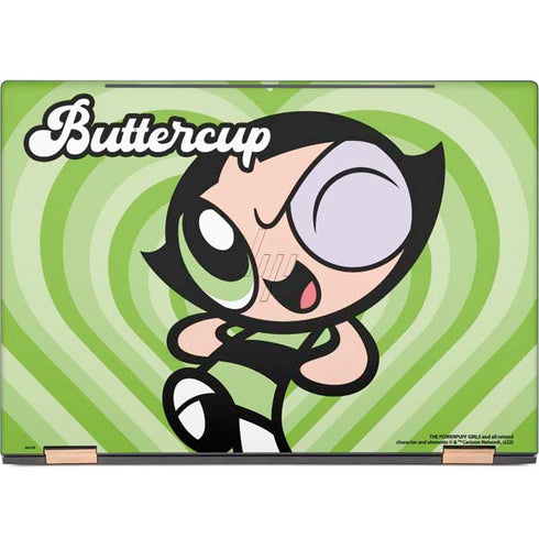 Cartoon Network Powerpuff Girls Buttercup Green Hearts HP Spectre Skin