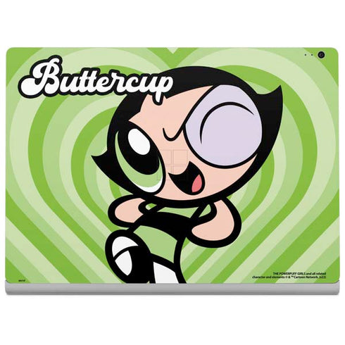 Cartoon Network Powerpuff Girls Buttercup Green Hearts Surface Book 2 13.5in Skin