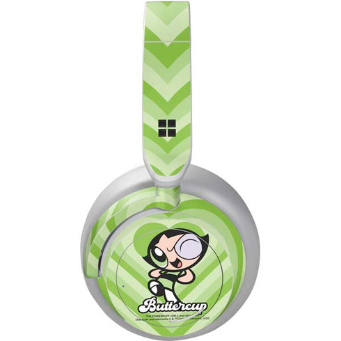 Cartoon Network Powerpuff Girls Buttercup Green Hearts Surface Headphones Skin