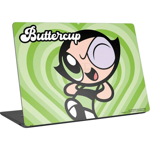 Cartoon Network Powerpuff Girls Buttercup Green Hearts Surface Laptop 4 15in Skin