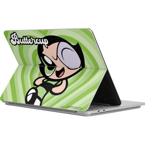 Cartoon Network Powerpuff Girls Buttercup Green Hearts Surface Laptop Studio Skin