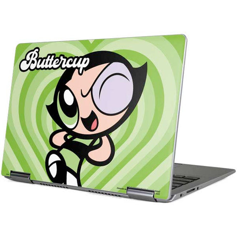 Cartoon Network Powerpuff Girls Buttercup Green Hearts Yoga 710 14in Skin