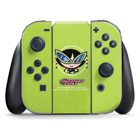 Cartoon Network Powerpuff Girls Buttercup Nintendo Switch (2017-2021) Joy-Con Controller Skin