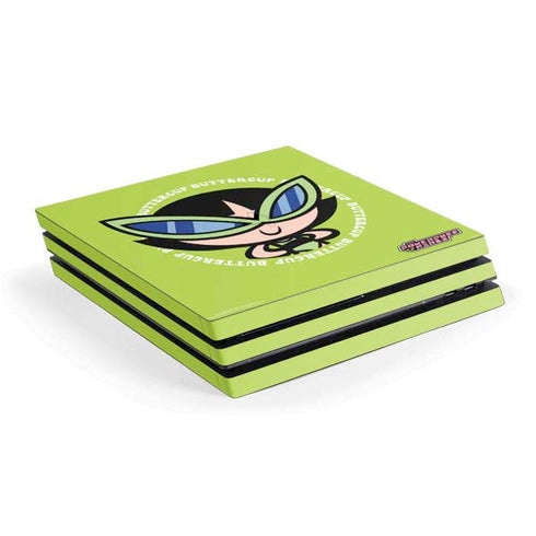 Cartoon Network Powerpuff Girls Buttercup PS4 Pro Console Skin