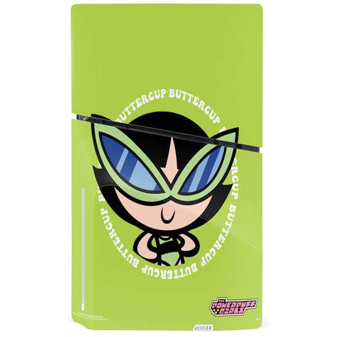 Cartoon Network Powerpuff Girls Buttercup PS5 Slim Disk Bundle Skin