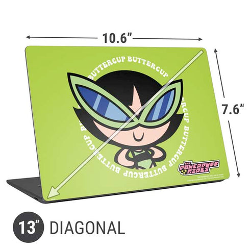 Cartoon Network Powerpuff Girls Buttercup Universal Laptop 13in (10.6 x 7.6in) Skin