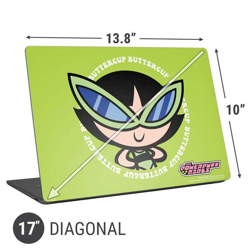 Cartoon Network Powerpuff Girls Buttercup Universal Laptop 17in (13.8 x 10in) Skin
