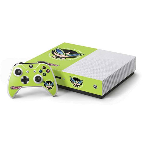 Cartoon Network Powerpuff Girls Buttercup Xbox One S Console and Controller Bundle Skin