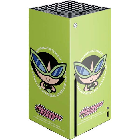 Cartoon Network Powerpuff Girls Buttercup Xbox Series X Console Skin