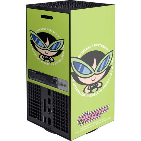 Cartoon Network Powerpuff Girls Buttercup Xbox Series X Console Skin