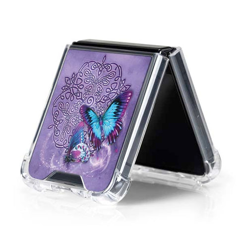 Butterfly Celtic Knot by Brigid Ashwood Galaxy Z Flip5 5G Clear Case