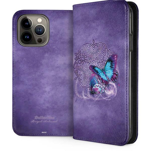 Brigid Ashwood Butterfly Celtic Knot iPhone 14 Pro Max Folio Case