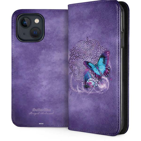 Butterfly Celtic Knot by Brigid Ashwood iPhone 15 Plus Folio Case