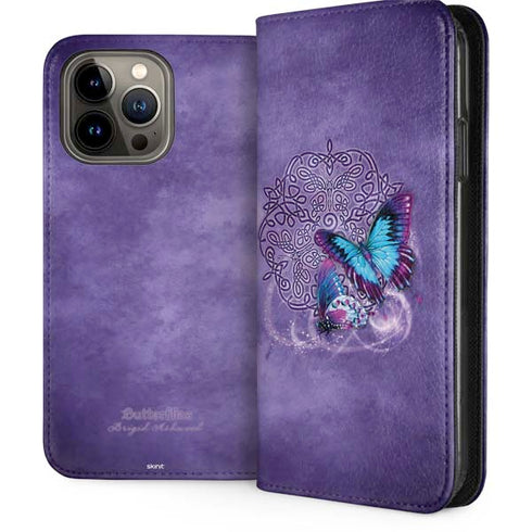Butterfly Celtic Knot by Brigid Ashwood iPhone 15 Pro Max Folio Case