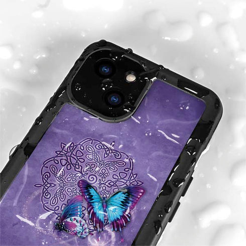 Butterfly Celtic Knot by Brigid Ashwood iPhone 15 Waterproof Case