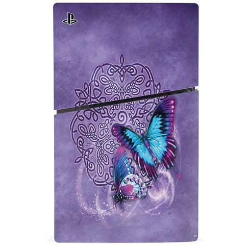 Butterfly Celtic Knot by Brigid Ashwood PS5 Slim Digital Edition Bundle Skin