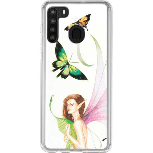 LA Williams Butterfly Fairy Galaxy A21 Clear Case