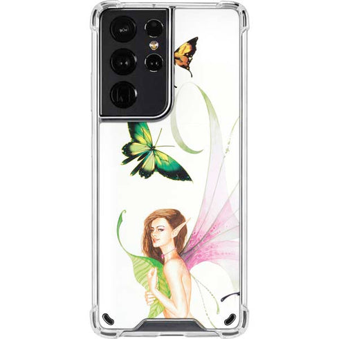 LA Williams Butterfly Fairy Galaxy S21 Ultra 5G Clear Case