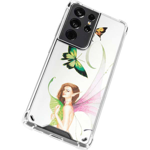LA Williams Butterfly Fairy Galaxy S21 Ultra 5G Clear Case