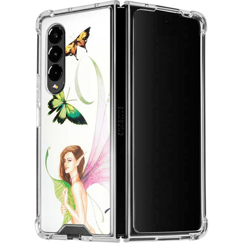 LA Williams Butterfly Fairy Galaxy Z Fold4 5G Clear Case