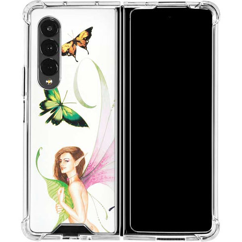 LA Williams Butterfly Fairy Galaxy Z Fold4 5G Clear Case