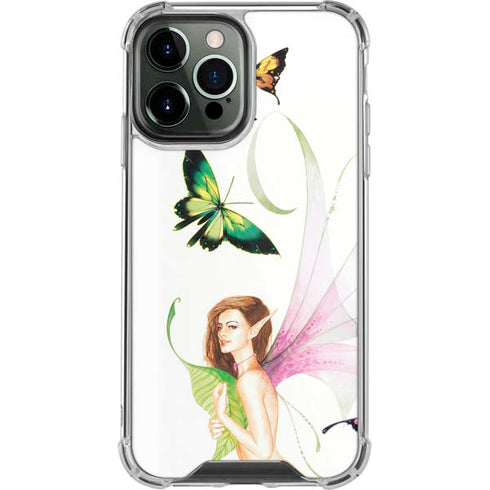 LA Williams Butterfly Fairy iPhone 14 Pro Max Clear Case