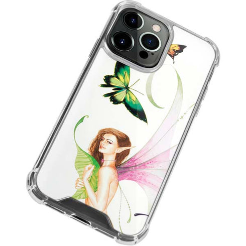 LA Williams Butterfly Fairy iPhone 14 Pro Max Clear Case