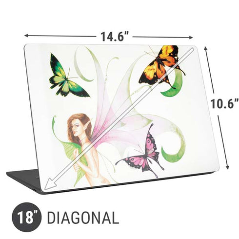 LA Williams Butterfly Fairy Universal Laptop 18in (14.6 x 10.6in) Skin