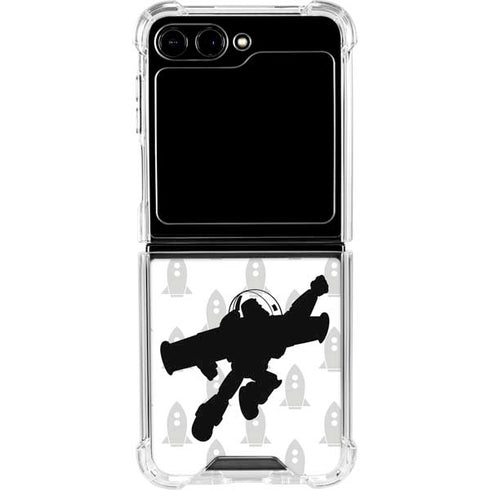 Disney Toy Story Buzz Lightyear Silhouette Galaxy Z Flip5 5G Clear Case