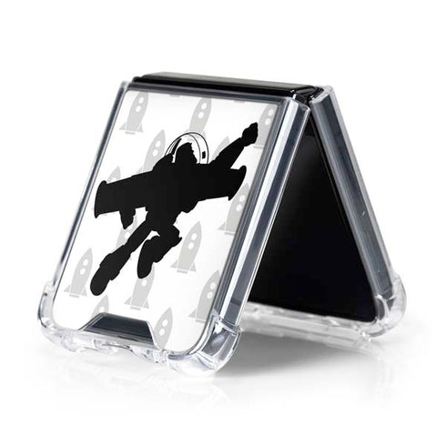Disney Toy Story Buzz Lightyear Silhouette Galaxy Z Flip5 5G Clear Case
